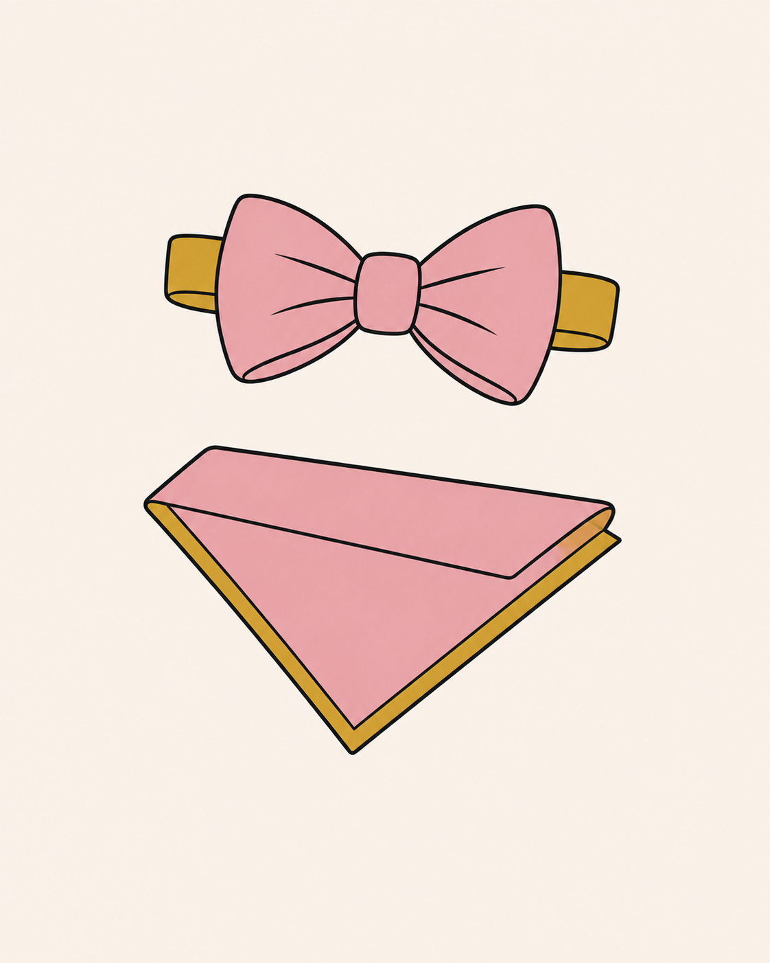 Ilustracion de lazo y bandana