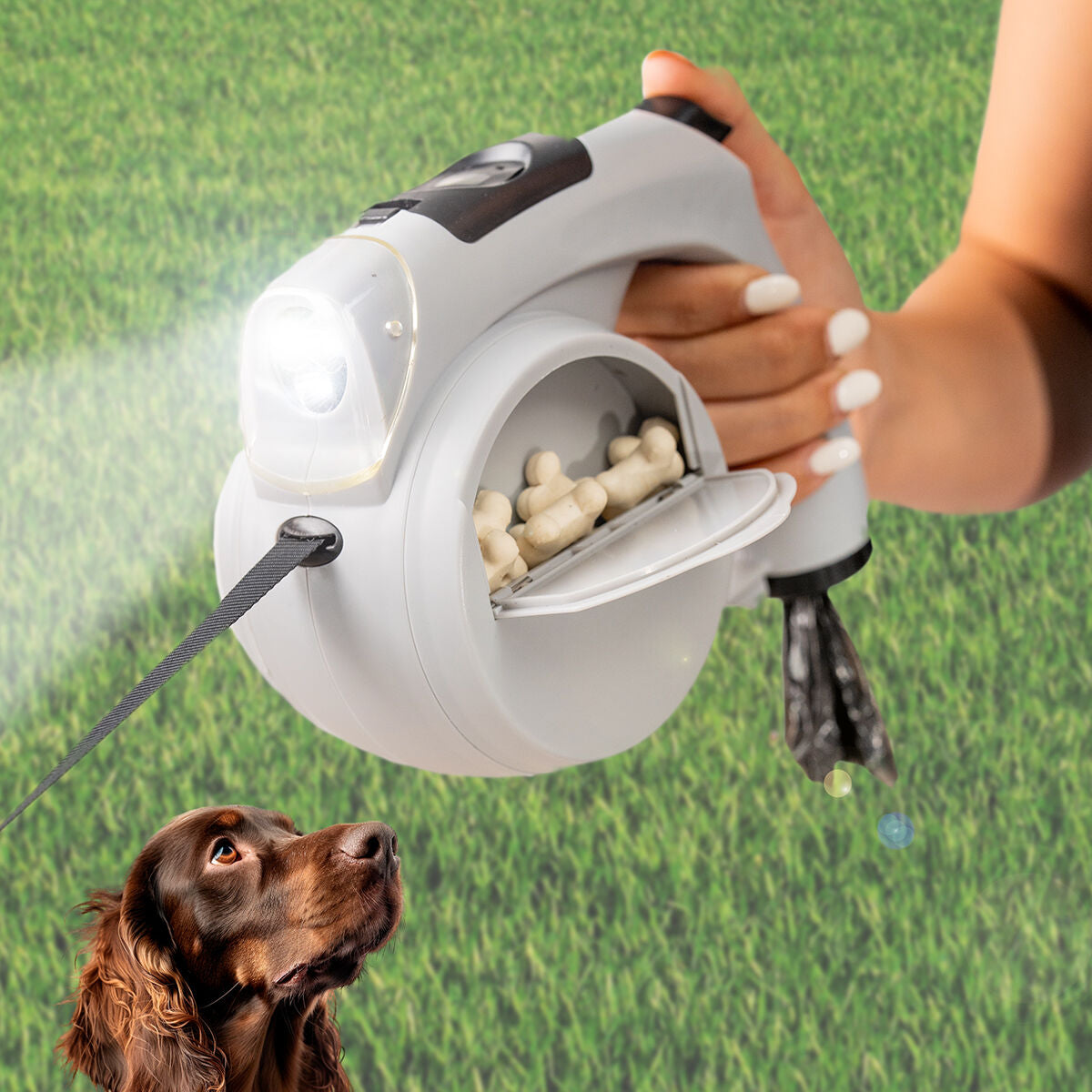 Correa retractil 6 en 1 Leashic InnovaGoods